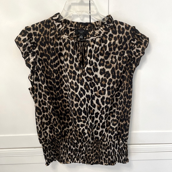 Havre London Leopard Top Blouse - Picture 2 of 6